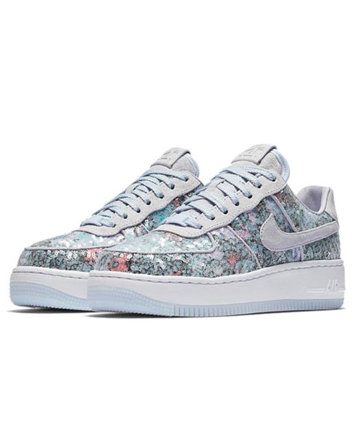Nike Air Force 1 Upstep Low 'glass Slipper' in Blue | Lyst