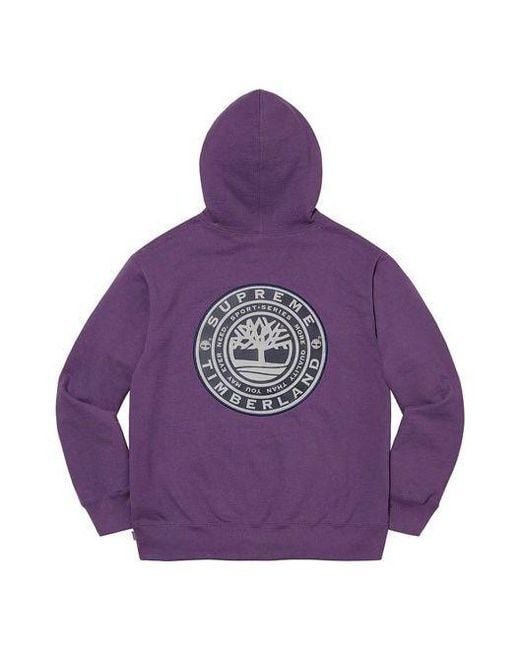 Supreme Purple X Timberland Hooded Sweatshirt for men