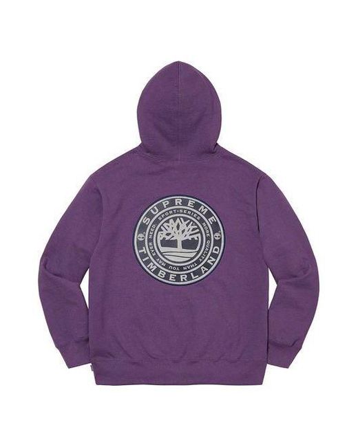 Supreme Purple X Timberland Hooded Sweatshirt for men