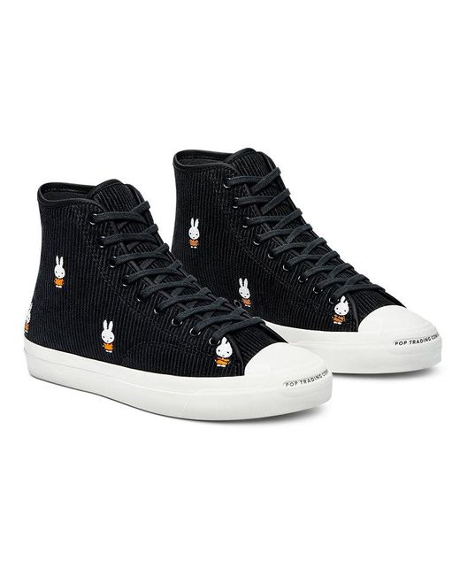 Converse Black Pop Trading Company X Jack Purcell Pro High 'All Over Miffy' for men