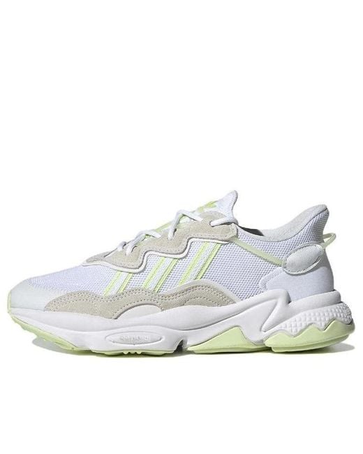 Adidas White (Wmns) Ozweego Shoes 'Cloud Almost Lime'