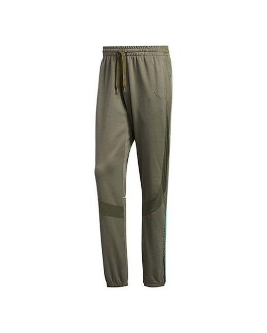 Adidas Green Rose Cu Pnt Basketball Sports Long Pants for men