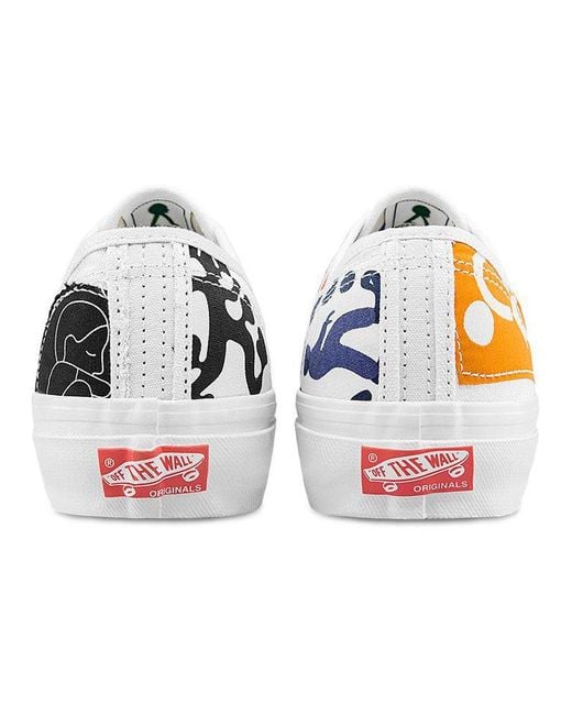 Vans Blue Geoff Mcfetridge X Vault Og Authentic Lx 'Gamelan Of Tags' for men
