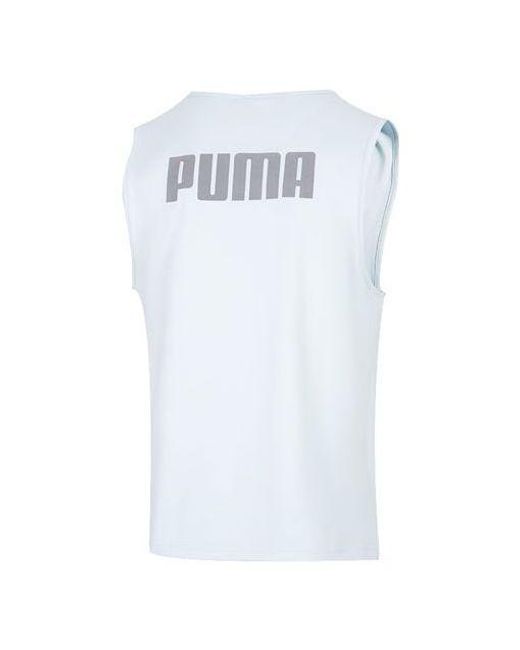 PUMA White Uv Sleeveless Tank for men