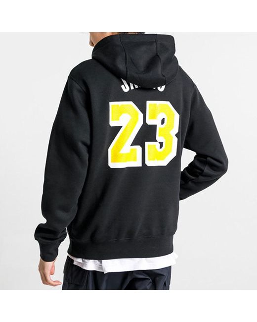 Nike Black Los Angeles Lakers Lebron James No. 23 Nba Player Long Sleeves for men