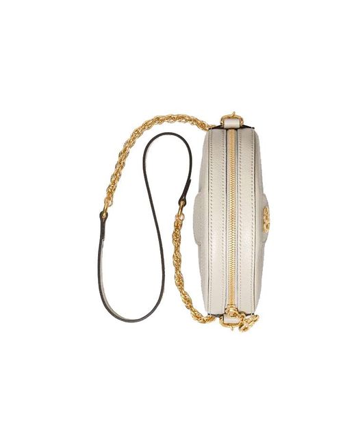 Gucci White (Wmns) Ophidia Logo Stripe Webbing Leather Chain Shoulder Messenger Bag Mini