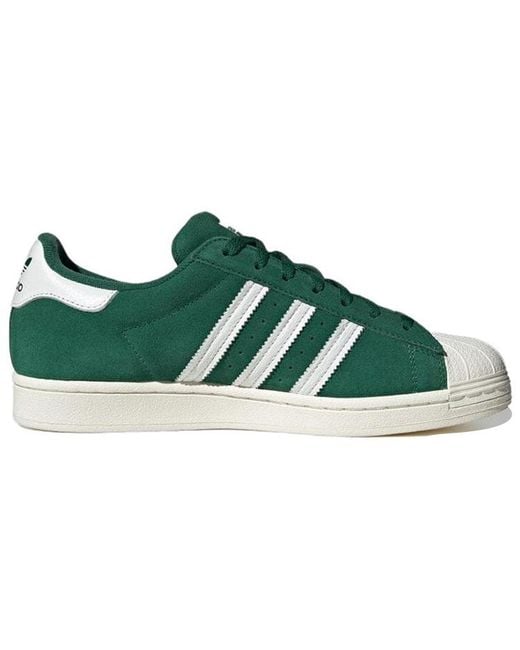 Adidas Green Originals Superstar Shoes 'Dark Metallic' for men