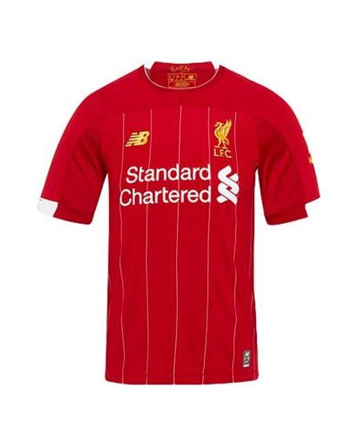 New Balance Red Liverpool Home Soccer Jersey Fan Edition Asia Sizing for men