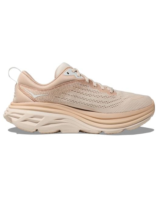 Hoka One One White (Wmns) Bondi 8 'Shifting Sand'