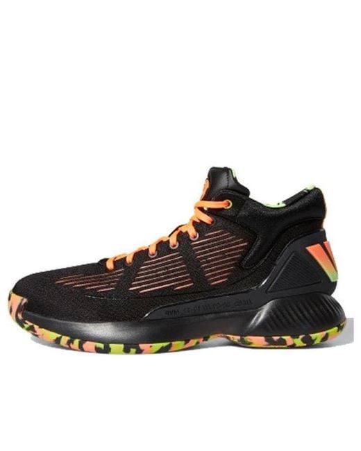 Adidas Black D Rose 'Signal Coral' for men