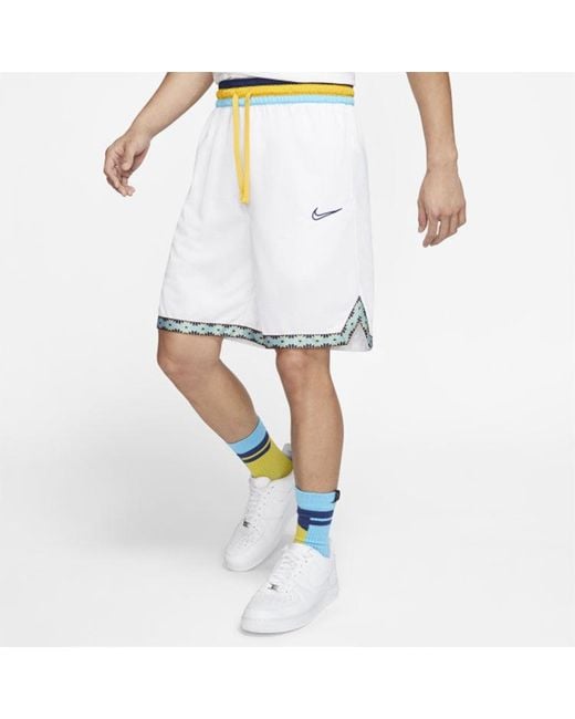 Nike Blue Dna Contrast Color Stitching Basketball Sports Shorts for men