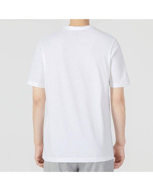 Adidas White Camo T Athleisure Casual Sports Logo Round Neck Short Sleeve T-Shirt for men