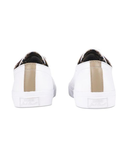 Converse White Jack Purcell Wear-Resistant Non-Slip Low Tops Casual Skateboarding Shoes for men