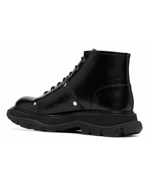 McQueen Black Tread Slick Boot for men
