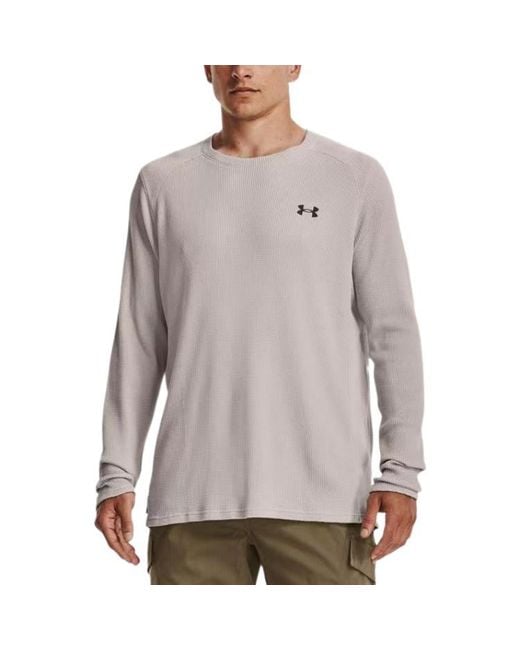 Under Armour Gray Waffle Max Crew 'Light' for men