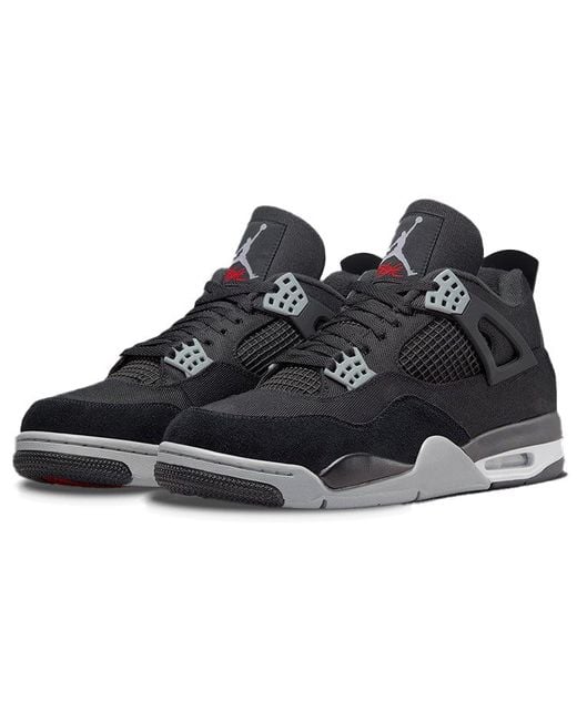 Nike Black 4 Retro Se Canvas' for men