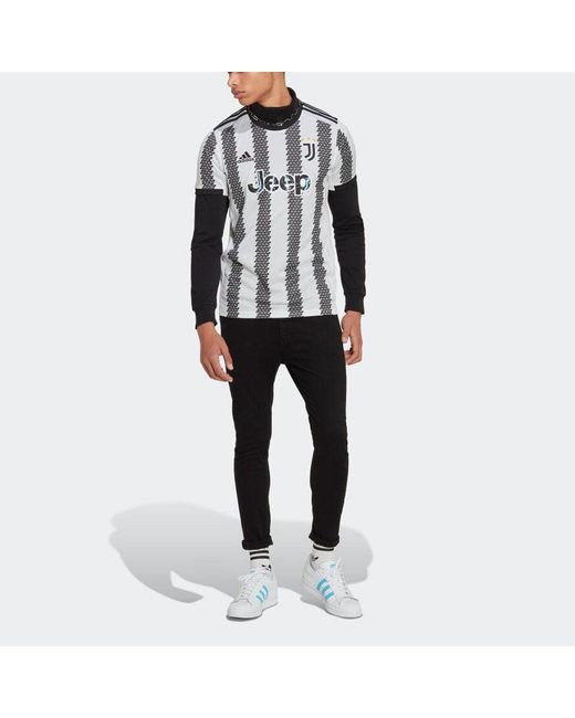 Adidas Black Juventus 22/23 Home Soccer Jersey for men