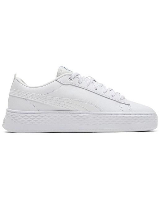 PUMA White (Wmns) Smash Platform Q4 Polka