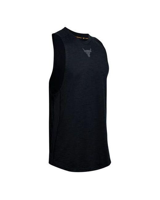 Under Armour Blue Project Rock Charged Cotton Tank for men