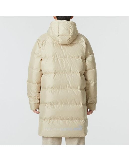 PUMA White Das Long Down Jacket for men