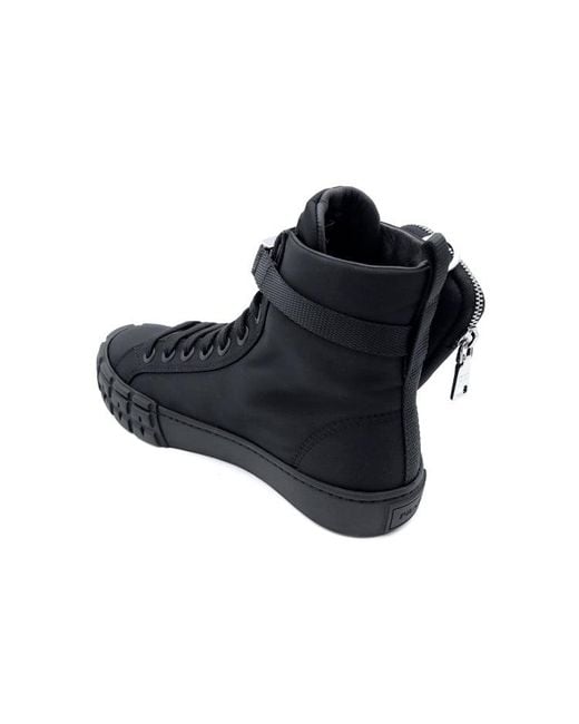 Prada Blue (Wmns) Wheel Re-Nylon Hight Sneakers With Larger Pouch