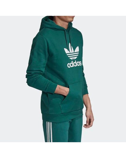 Adidas Green Originals Hooded Drawstring Pullover for men