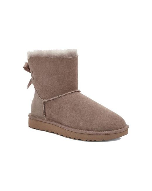 Ugg Brown (Wmns) Mini Bailey Bow Ii Boot Fleece Lined Snow Boots