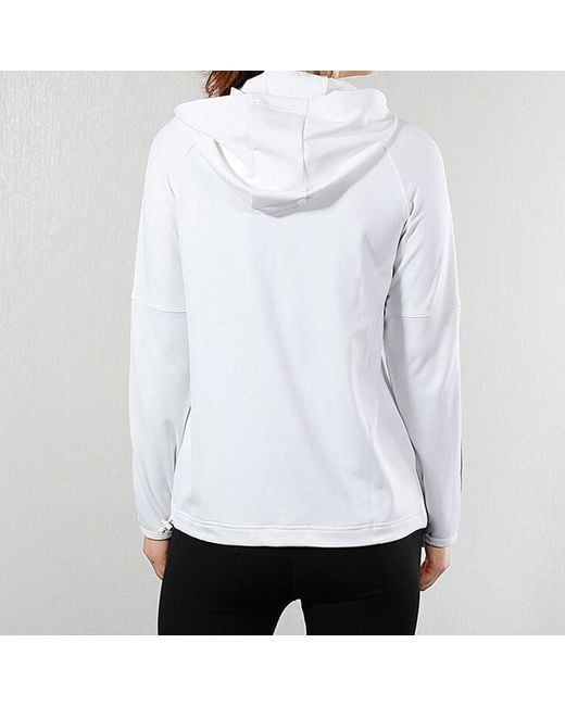 Adidas White (Wmns) 3S Fz Hoodie Training Hooded Jacket