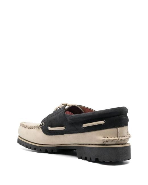 Timberland Blue 3-Eye Lug Handsewn Boat Shoes for men