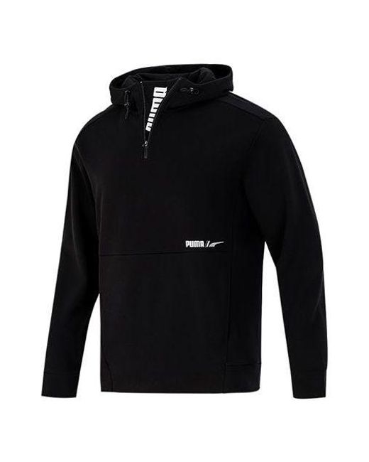 PUMA Black Half Zip Jacket for men