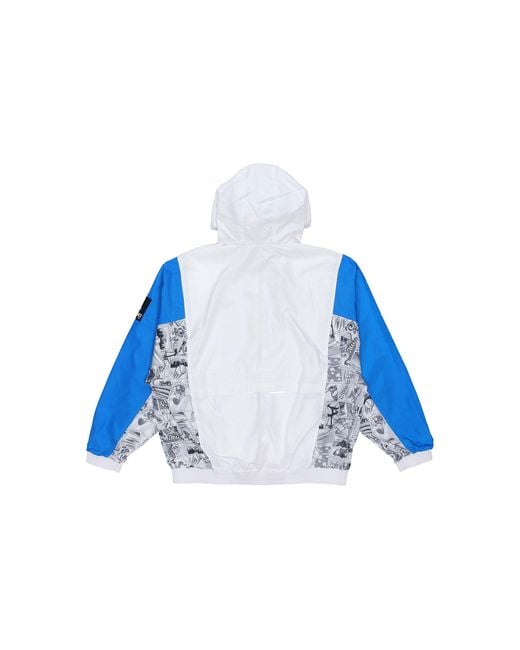 Adidas Blue Originals X Disney Crossover Manga Wb Pattern Sports Hooded Jacket for men