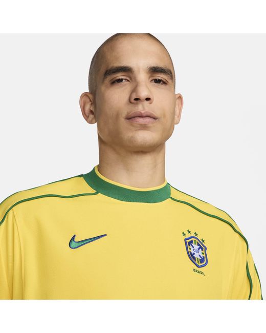 Nike Yellow Brazil 1998 World Cup Remake Kit Jersey for men
