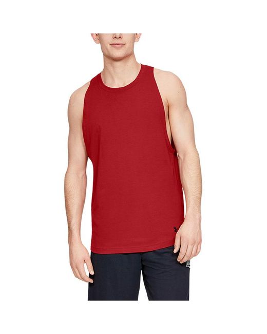 Under Armour Red Baseline Tank Top for men