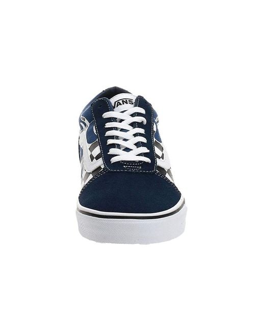 Vans Blue Old Skool Ward Flame Check for men