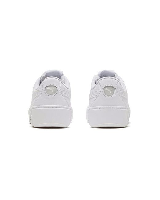 PUMA White (Wmns) Smash Platform V2 'Triple'