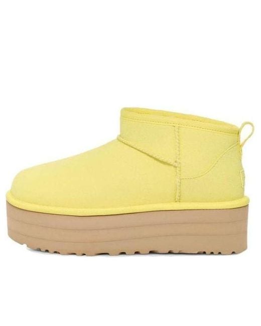 Ugg Yellow (Wmns) Classic Ultra Mini Platform 'Pearfect'