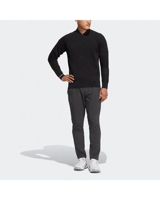 Adidas Blue Golf Sports Pullover Long Sleeves Knitwear for men