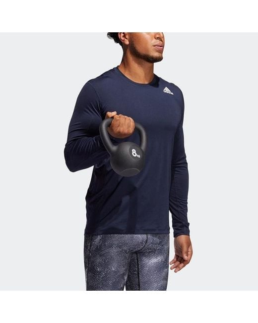 Adidas Blue Tf Turf Ls Ftd Sports Running Training Gym Long Sleeves for men