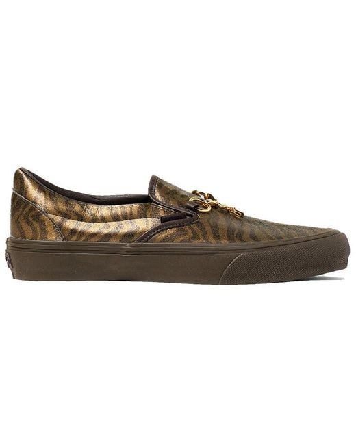Vans Brown Needles X Vault Classic Slip-On V 'Animal Print for men