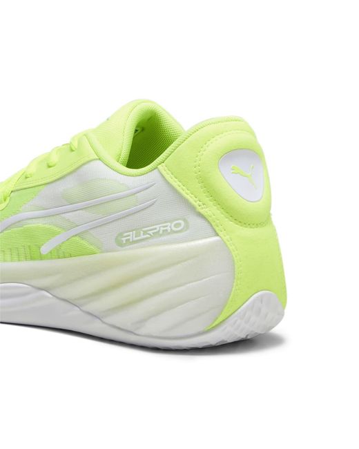 PUMA White All-Pro Nitro 'Lime Squeeze' for men