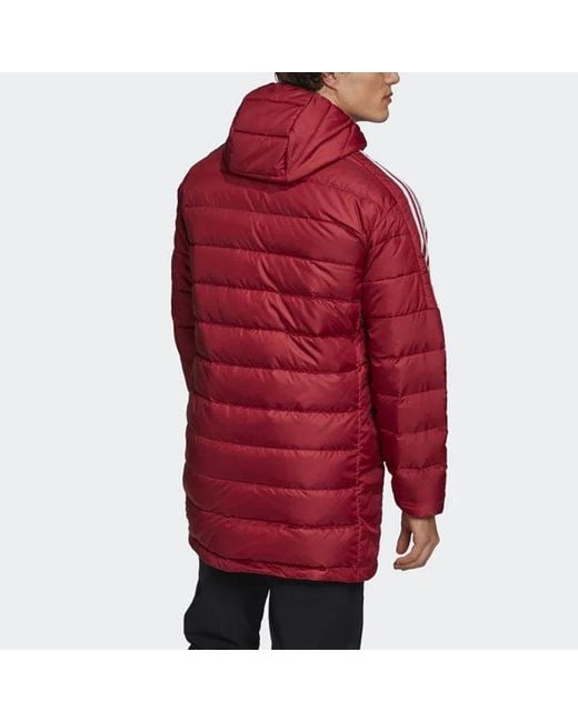 Adidas Red Winter Long Cap Down Jacket for men