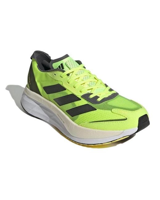 Adidas Yellow Adizero Boston 11 'Solar Night Metallic' for men