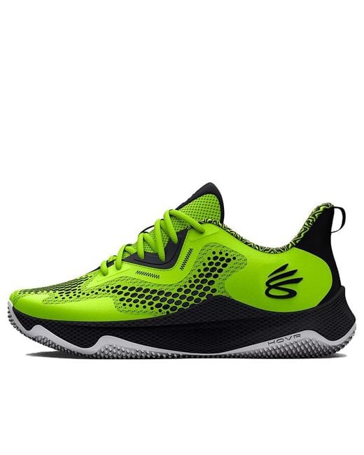 Under Armour Green Curry 3 Hovr Splash 'Lime' for men