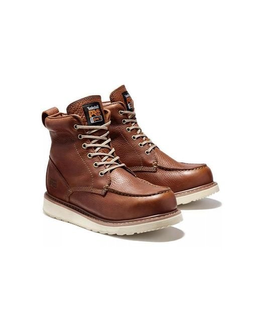 Timberland Brown Wedge Inch Work Boots for men