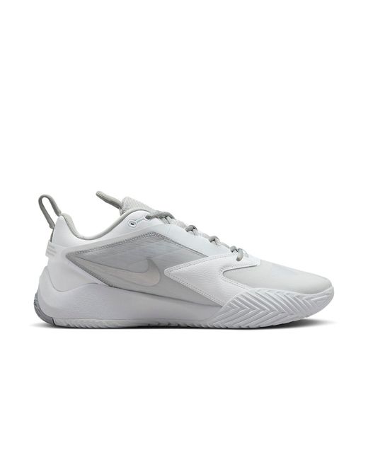 Nike White Hyperace 3 Volleyball Shoes for men