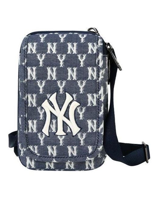 MLB Blue Monogram Ny New York Yankees Crossbody Bag