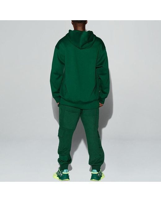 Adidas Green Originals X Ivy Park Crossover Solid Color Splicing Detail Hooded Sports Couple Style