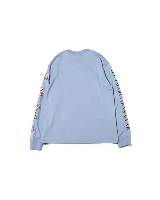 Nike Blue Acg Ss22 Flowers Alphabet Printing Casual Long Sleeves for men