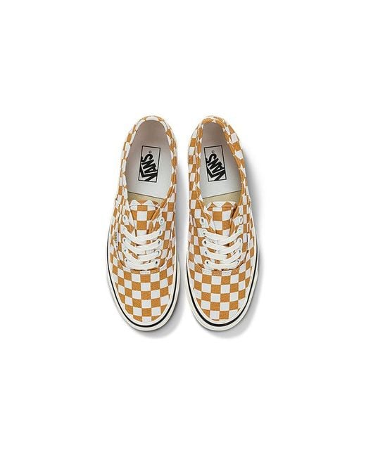 Vans White Authentic 44 Dx Checkerboard 'Honey' for men