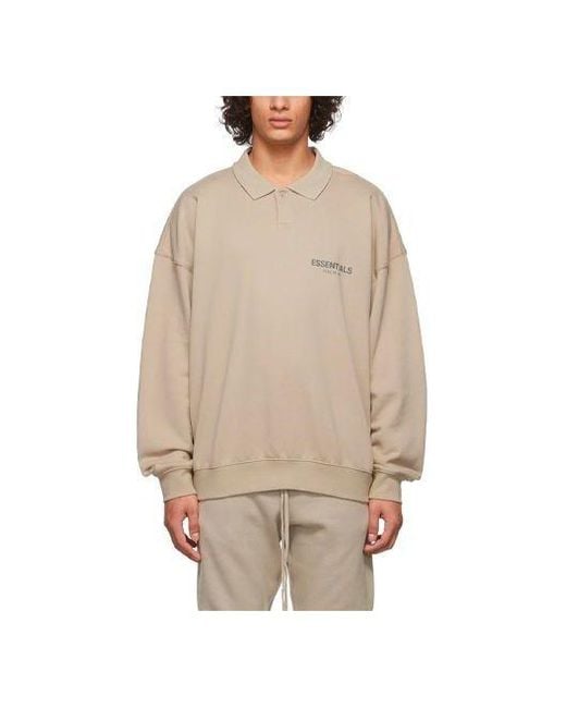 Fear Of God Natural Fw21 French Terry Polo Shirt 'Tan' for men